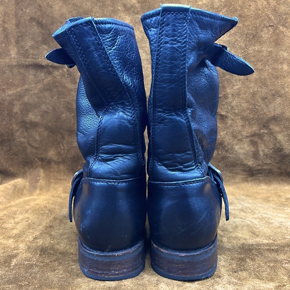 Frye Black Leather Engineer Style Boots - Picture 4 of 10